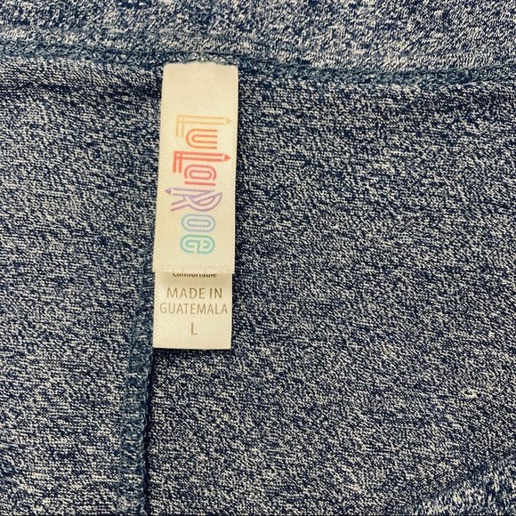 LULAROE High Low SIMPLY COMFORTABLE Blue Tunic Long Tee Mini Dress Womens Large - Picture 14 of 15